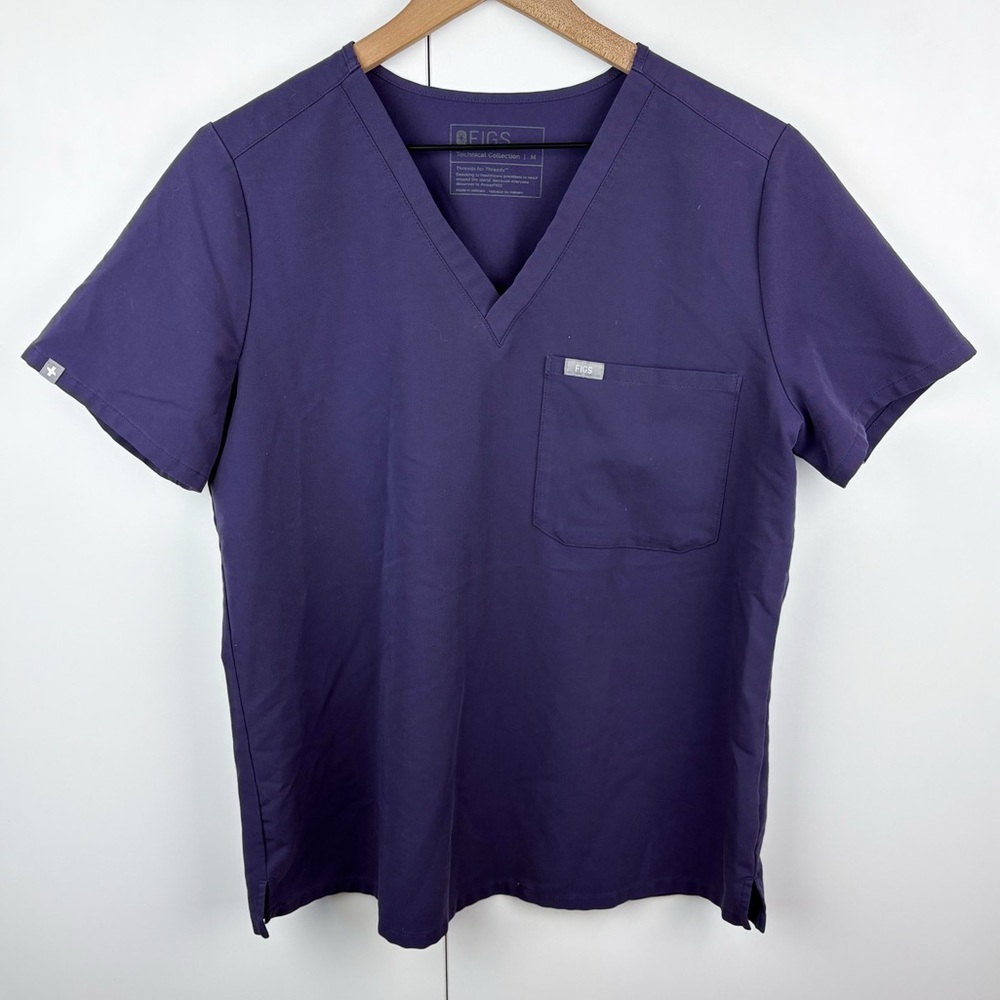 Figs Women's Catarina one pocket top in Purple Shadow size Medium